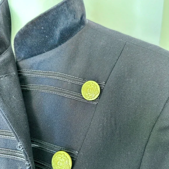 Jones New York Navy Wool double breasted military inspired blazer.  SZ 10 EUC! - Picture 6 of 13